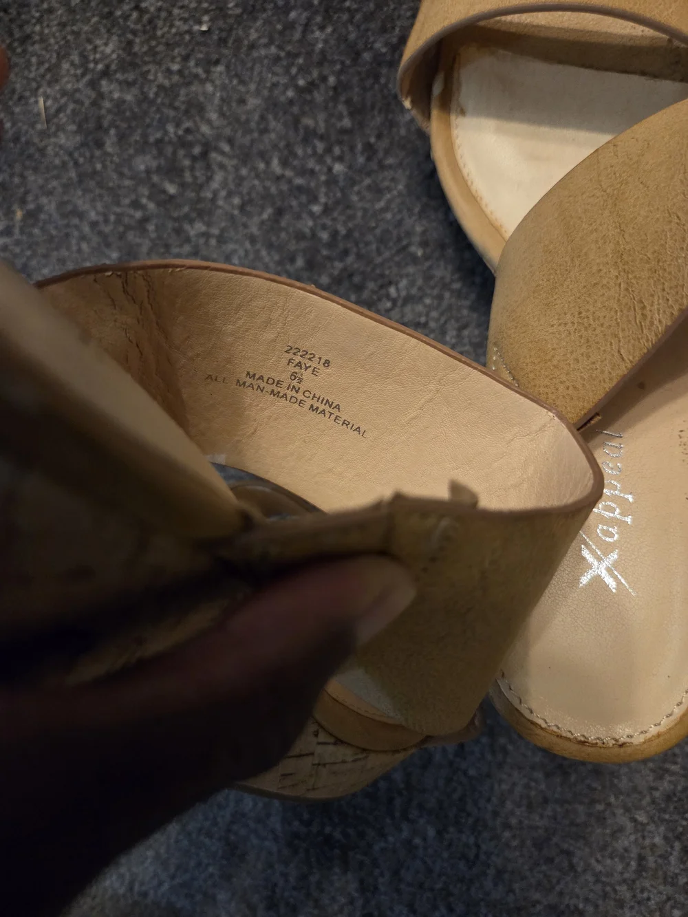 Xappeal Tan Slide Sandals